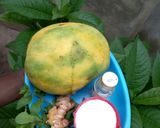A picture of step 2 of Minty mango juice.