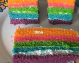 Foto langkah ke 10 dari resep Rainbow cake Ny.Liem.