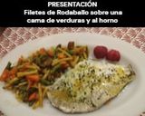 Foto del paso 12 de la receta: Filetes de rodaballo sobre una cama de verduras y al horno