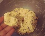 Une image de l'étape 3 de Cookies noix de coco, chocolat et cacahuettes concassées.
