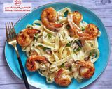 صورة لخطوة 2 من وصفة 🍤 مكرونه وايت صوص بالجمبري 🍤
