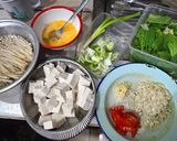 Foto langkah ke 1 dari resep Sup enoki, Sawi, tahu putih.