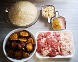 صورة لخطوة 1 من وصفة مقلوبة بلحمة غنم شقف