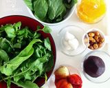 Foto del paso 1 de la receta: Ensalada de remolacha asada, naranja, fresas, mozzarella de búfala, menta y avellanas tostadas