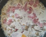 Foto del paso 11 de la receta: Pastas con salsa blanca/bechamel, crema, champignones y jamón