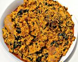 A picture of step 18 of Egusi soup.