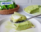 Foto langkah ke 5 dari resep Mille crêpes matcha.