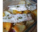 Foto del paso 6 de la receta: Lubina al horno con patatas