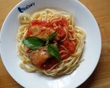 Hình bước làm 4 của món Mì ý cá thu sốt cà