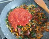 Pas rețetă Paste vegetale cu chorizo și spanac! 4 fotografie