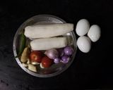 A picture of step 1 of Raddish(Mullangi)Kotthu Parotta.