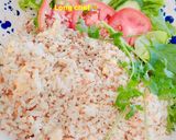 Hình bước làm 3 của món Cơm chiên tỏi👨🍳