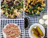 Pas rețetă Salată de cartofi, ouă, ton și ceapă verde 3 fotografie