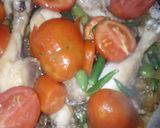 A picture of step 4 of Chicken Shinwari Karahi with cream.