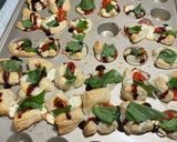 A picture of step 2 of Baked Caprese Cups.