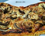 Foto del paso 9 de la receta: Coca de hojaldre con verduras y queso en airfryer