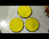 A picture of step 4 of Khandvi.