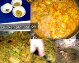 A picture of step 5 of Delhi's layered chicken Dum Biryani.
