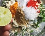 A picture of step 1 of Undhiyu.