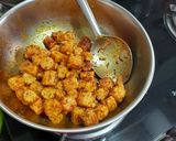 A picture of step 3 of Veg. Babycorn in curd.