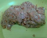 A picture of step 4 of Savory pork and vegetable egg roll.