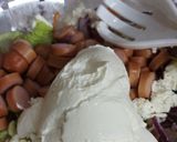 Virsli saláta kicsit másként recept fázis 3 fotója