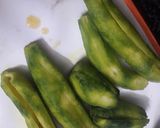 A picture of step 1 of Stuffed kheema karela.