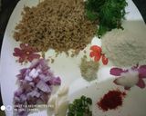 A picture of step 3 of Soya keema kabab.