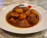 Foto del paso 11 de la receta: Albóndigas con jamón en salsa de Pedro Ximénez con patatas