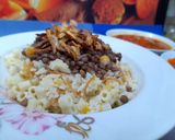 A picture of step 8 of Egyptian Koshari.
