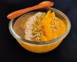 A picture of step 4 of Oatty mango smoothie.