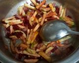 A picture of step 4 of Stir fry beetroot, loaki, onion.