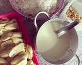 Hình bước làm 1 của món Kem chuối sữa tươi