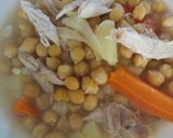A picture of step 14 of Chickpea Stew (Cocido) with Chicken Broth.