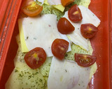 Foto del paso 2 de la receta: Patatas con queso, pavo y tomates cherry al Lékué