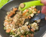 A picture of step 4 of Japanese Salmon Fried Rice.
