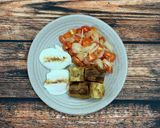 Hình bước làm 3 của món Trứng chần lòng đào [Eat clean - Lose weight]