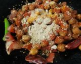 A picture of step 1 of Kale Chane (black gram).