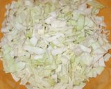 A picture of step 1 of Cabbage and mint salad.