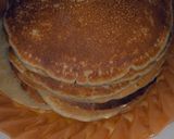 A picture of step 5 of American pancakes with Nutella.