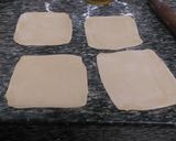 A picture of step 5 of Atta Square Chapo# ThemeChallenge #Coconut Chapati Contest.