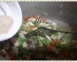 A picture of step 6 of Chicken fried rice with shami kabab.