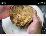 A picture of step 17 of Masala laccha paratha.