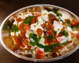 A picture of step 10 of Aloo Dahi Papdi Chat.