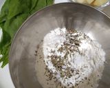 A picture of step 1 of Palak cheese pakoda.
