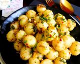 A picture of step 5 of Chilli Garlic Rice (ground) Balls.
