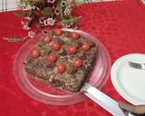 A picture of step 14 of New Year chocolate Cake 2023.