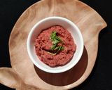 A picture of step 4 of Beetroot chana chutney.