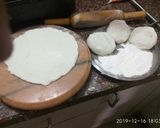 A picture of step 3 of Roti from rice flour.