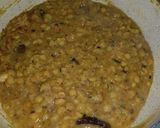 A picture of step 3 of Cholar Dal.
